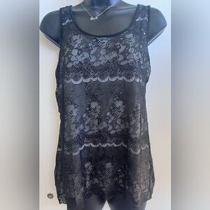 Elegant Black Lace Top